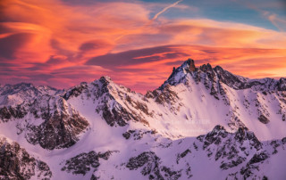 Vol du soir sur Belledonne